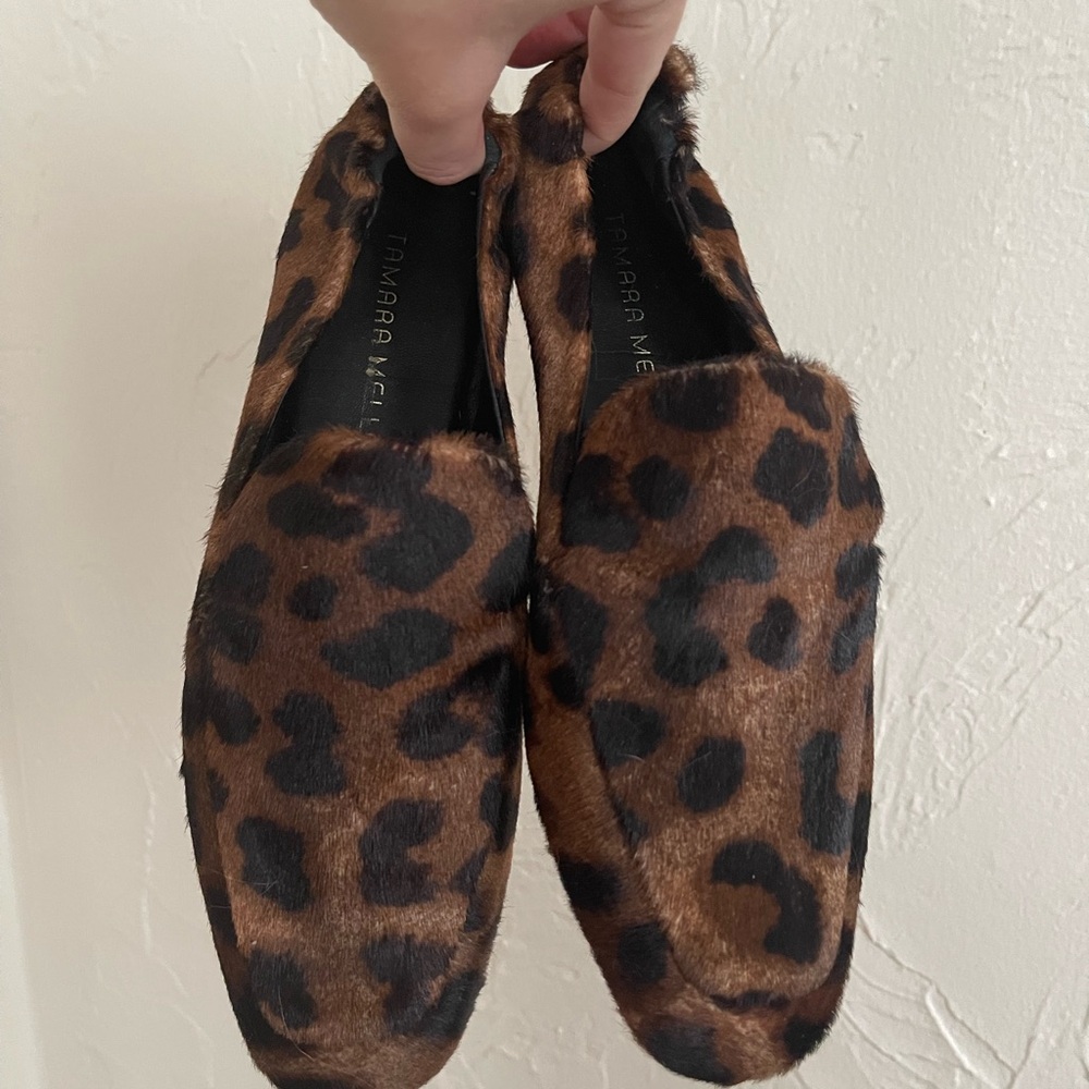 Tamara Mellon Leopard Print Flats